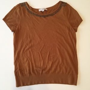 Ann Taylor Loft Copper Knit Top
